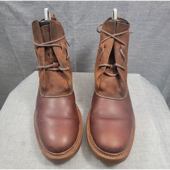 Clarks Trace Dusk Mens Chelsea Boot Lace-Up Brown Leather Suede SZ 11m US 10UK main image 8